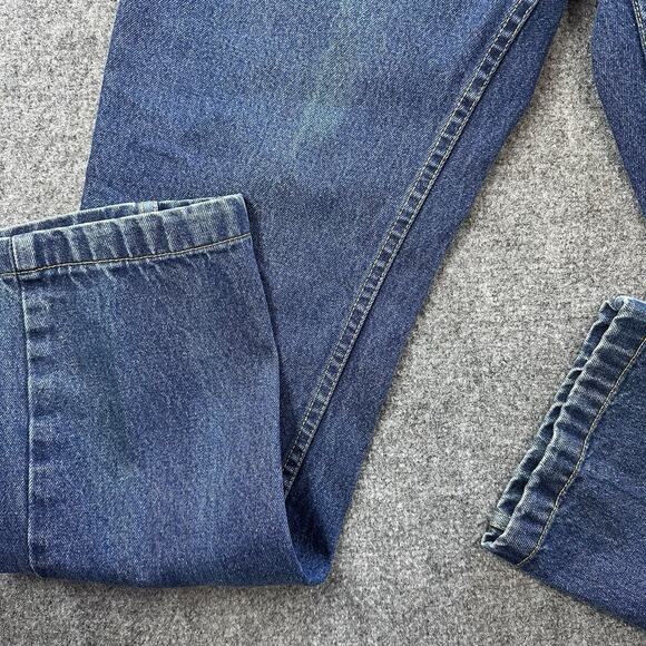 VTG Duke Haband Denim Jeans Pants Stretch Waist 90s Western Men 34L Blue Cowboy - Picture 2 of 9